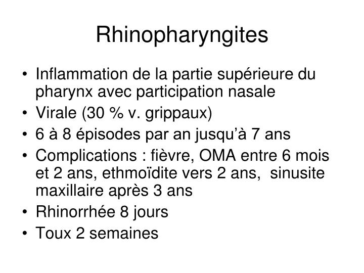 Qu'est-ce que la rhino-pharyngite