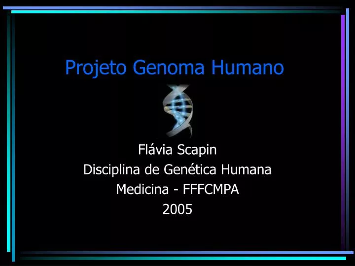 Em 1987 Foi Oficialmente Fundado O Projeto Genoma