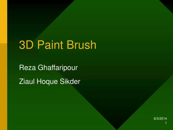 PPT 3D Paint Brush PowerPoint Presentation, free download ID908763