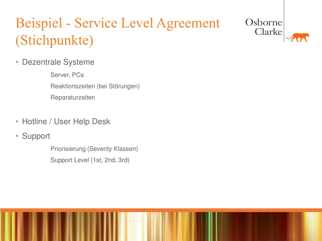 Ppt It Service Level Agreements Rechtliche Losungen Und