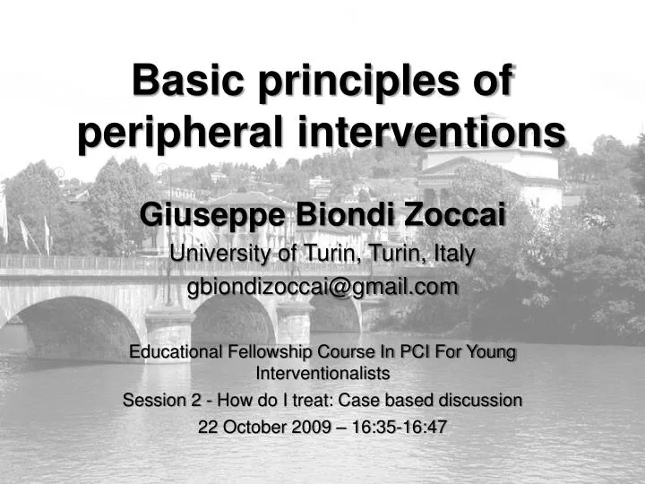 basic principles of peripheral interventions n.