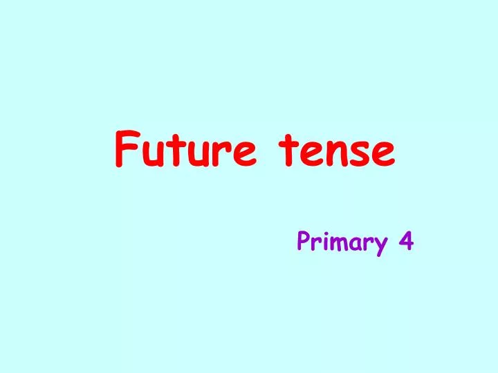 future tense n.