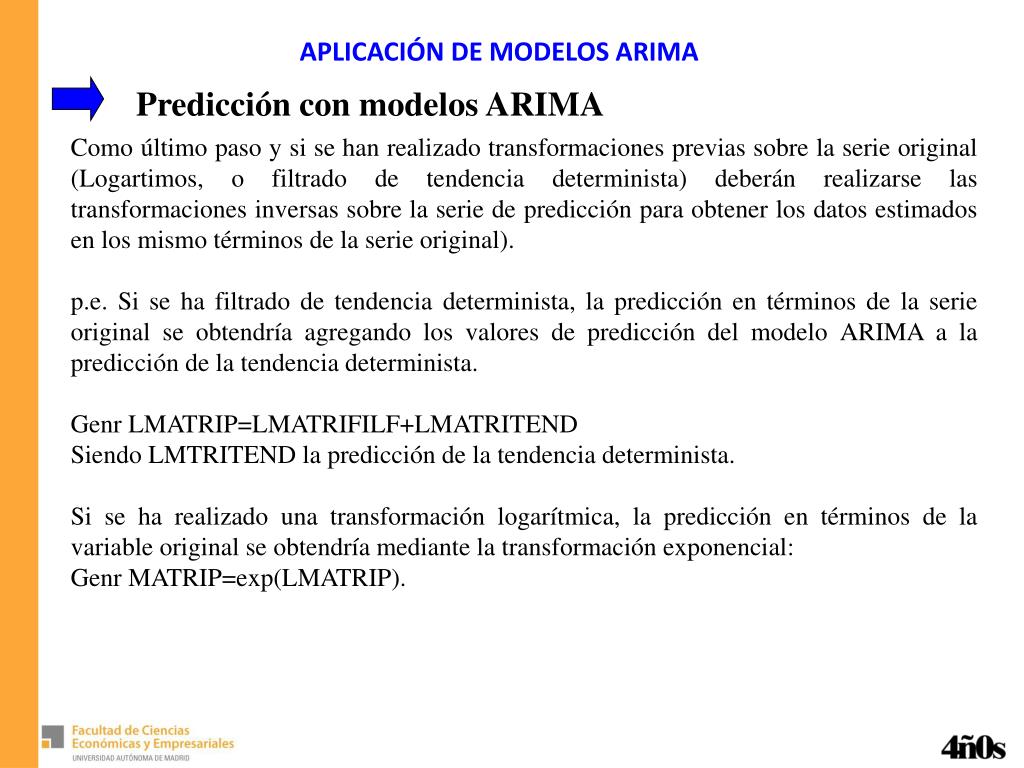 PPT - INTRODUCCIÓN A LOS MODELOS ARIMA PowerPoint Presentation, free  download - ID:910813