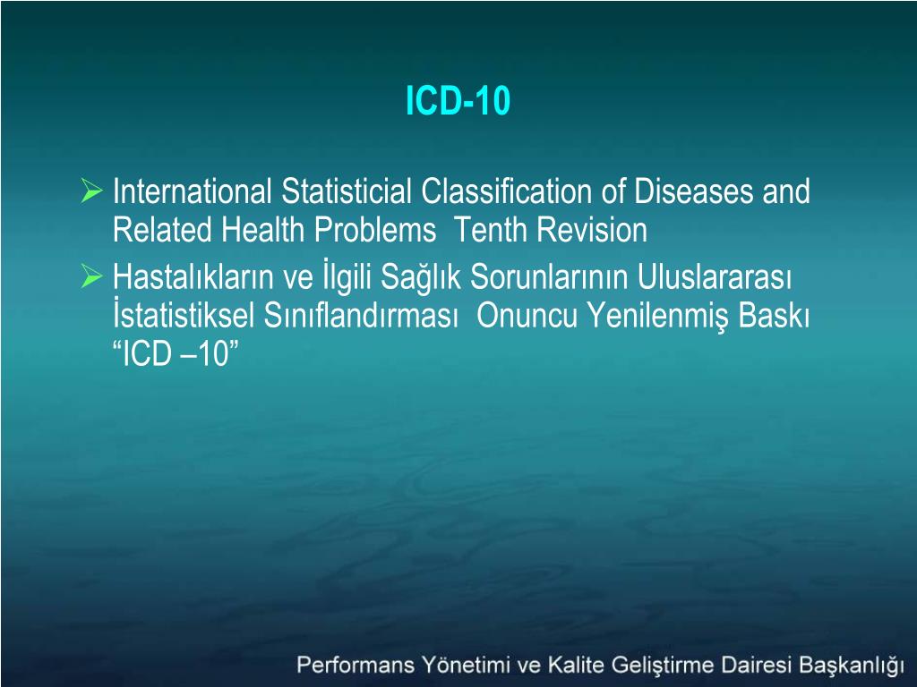 ICD-10 Hipertansif Hastalıkların Uluslararası Sınıflandırması