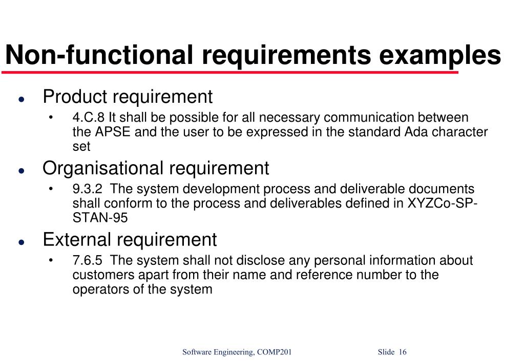 non functional requirements