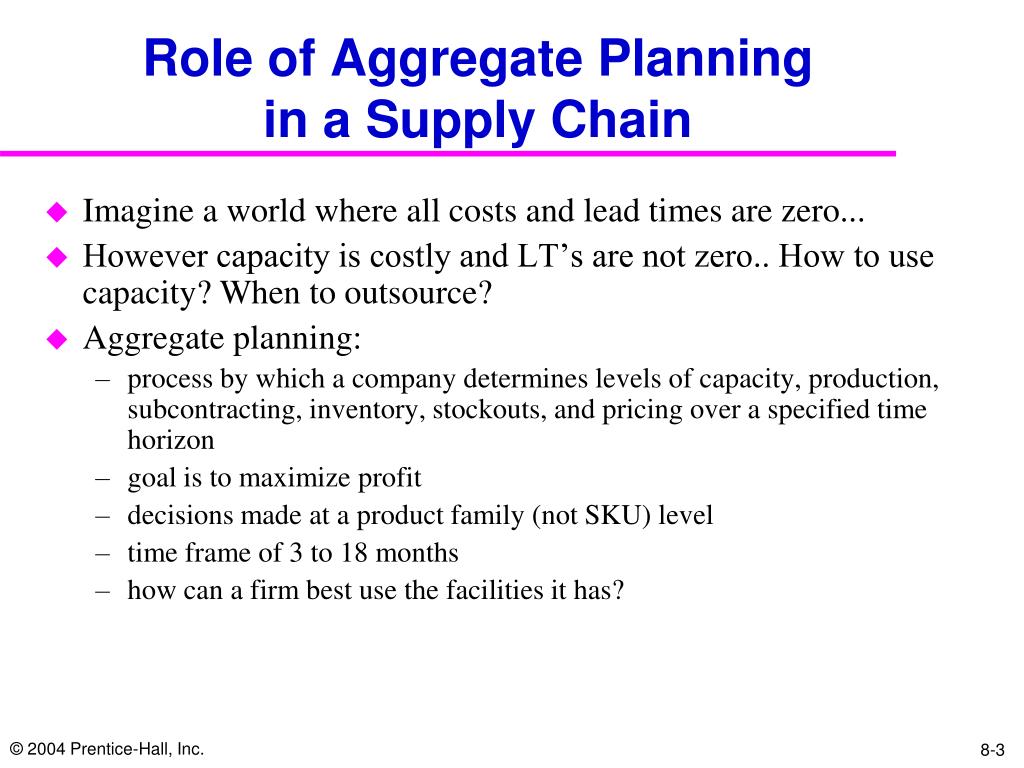 PPT - Chapter 8 Aggregate Planning in the Supply Chain PowerPoint  Presentation - ID:914617