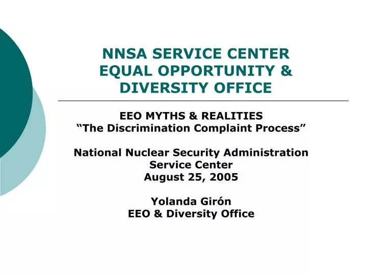 nnsa service center equal opportunity diversity office n.