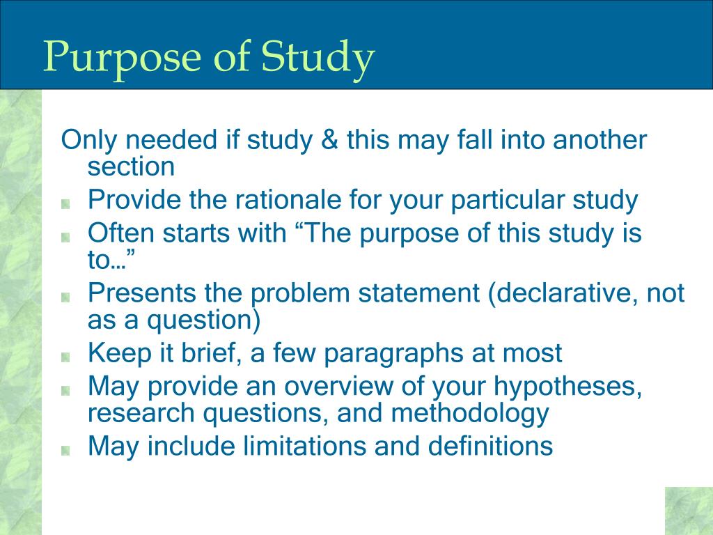 purpose of research journal article