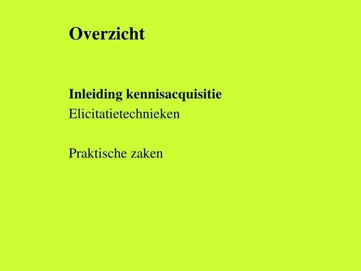 PPT - Overzicht PowerPoint Presentation, free download - ID:915972