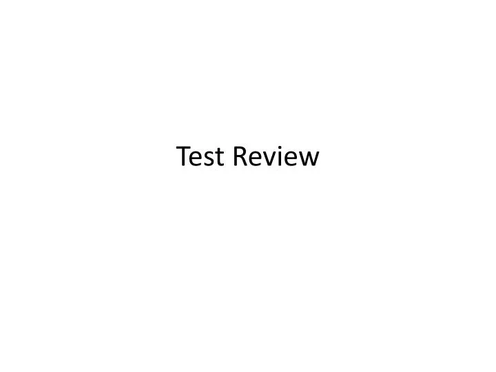 test review n.