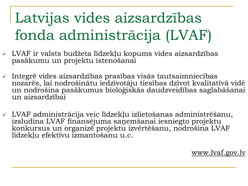 PPT - Vides aizsardzības institūcijas Latvijā PowerPoint Presentation -  ID:918382