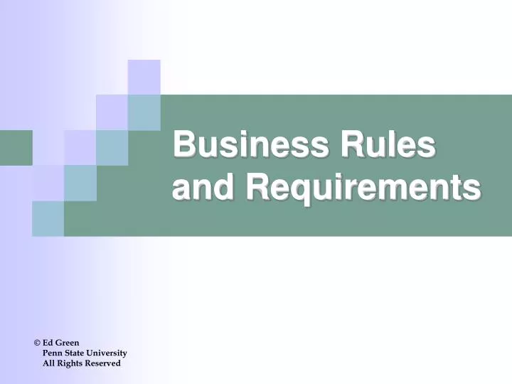 PPT - Business Rules and Requirements PowerPoint Presentation, free ...