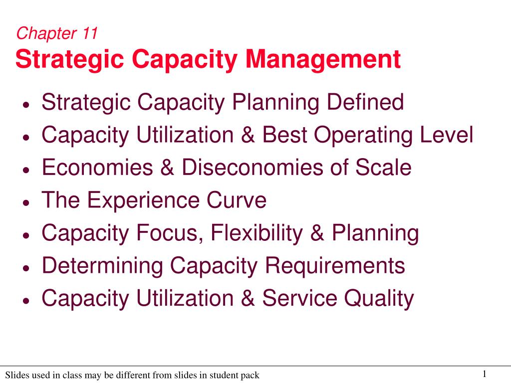 Ppt Chapter 11 Strategic Capacity Management Powerpoint Presentation Id 9169