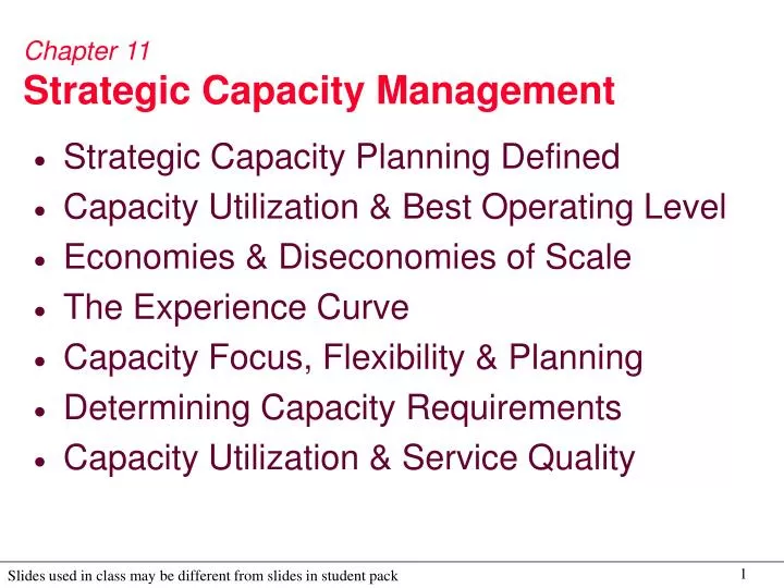 Ppt Chapter 11 Strategic Capacity Management Powerpoint Presentation Id 9169 Ppt Chapter 11 Strategic Capacity Management Powerpoint Presentation Id 9169