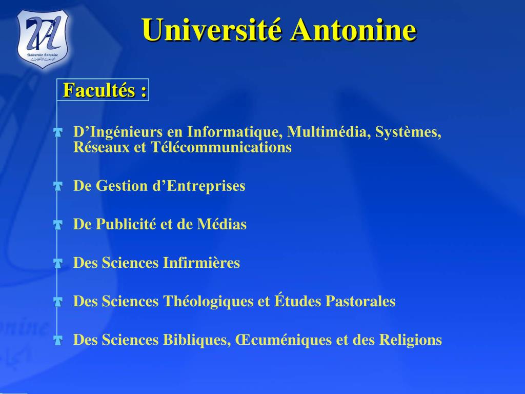 PPT Universit Antonine UPA PowerPoint Presentation Free Download 