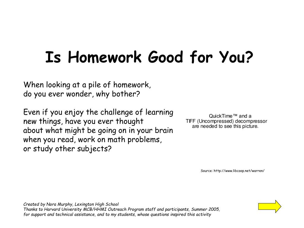 facts about why homework is good for you