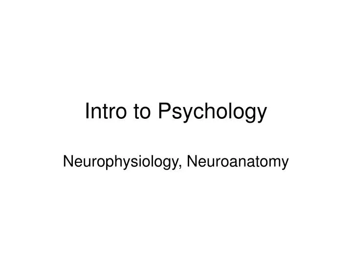 intro to psychology n.