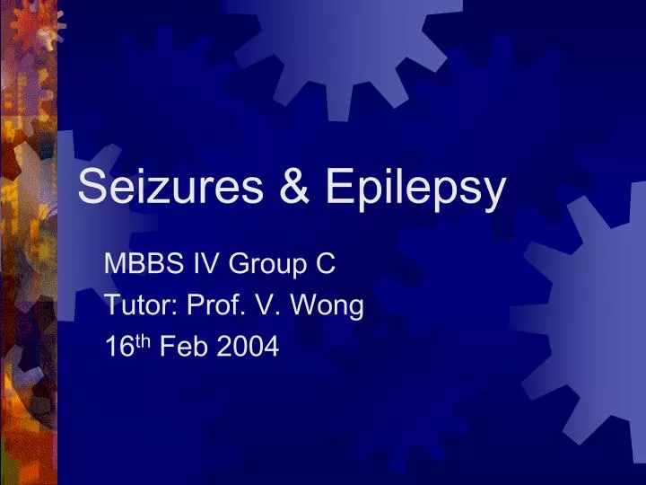 seizures epilepsy n.