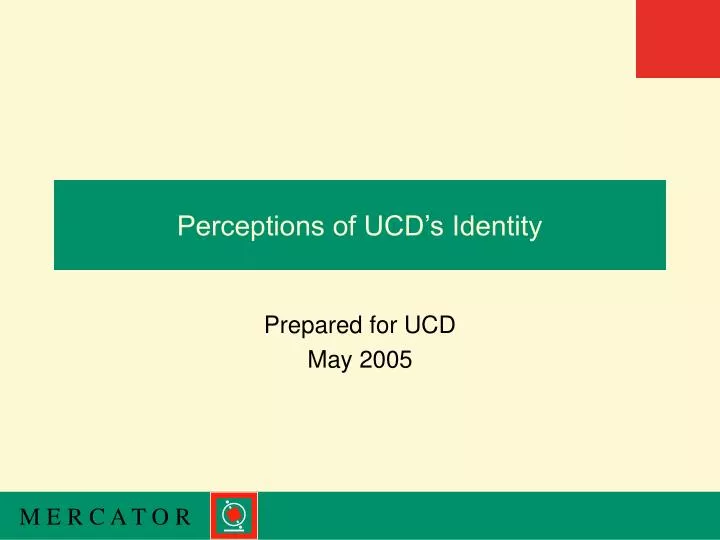 perceptions of ucd s identity n.