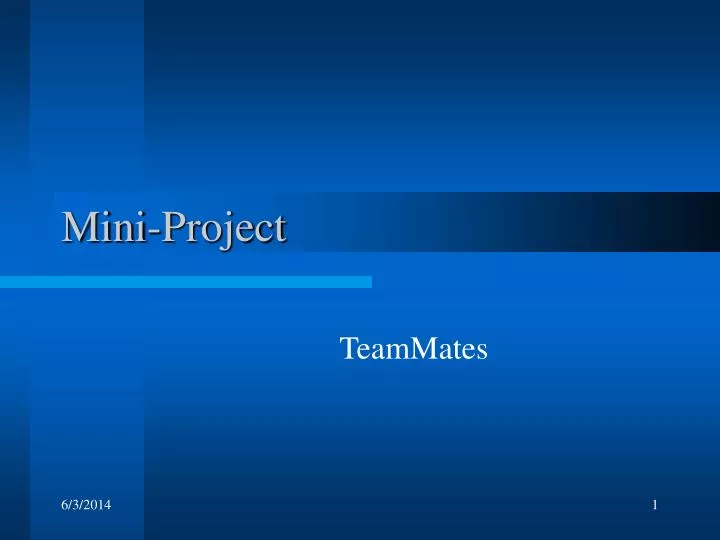 ppt presentation for mini project