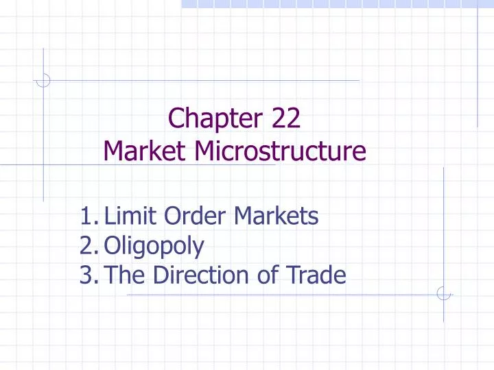 market microstructure thesis