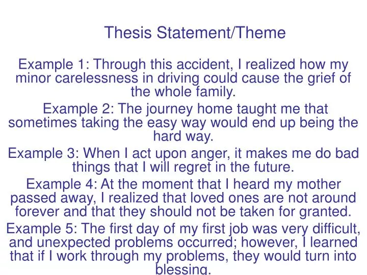 thesis statement theme n.