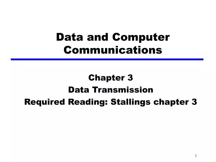PPT - Data and Computer Communications PowerPoint Presentation, free ...