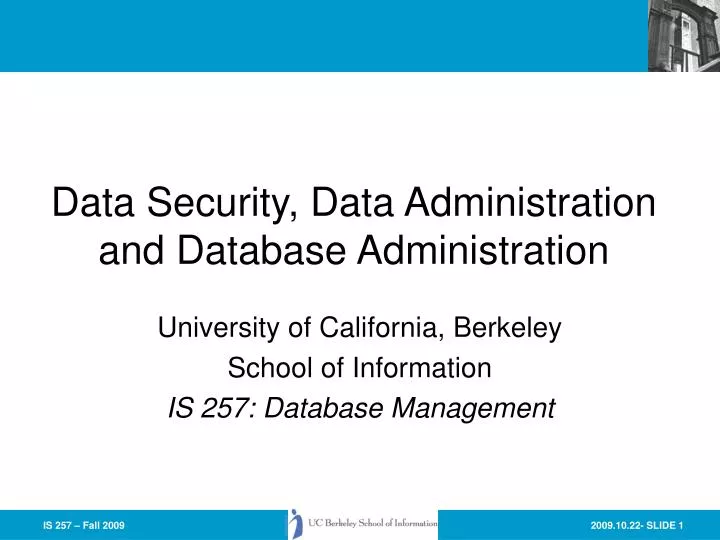 data security data administration and database administration n.