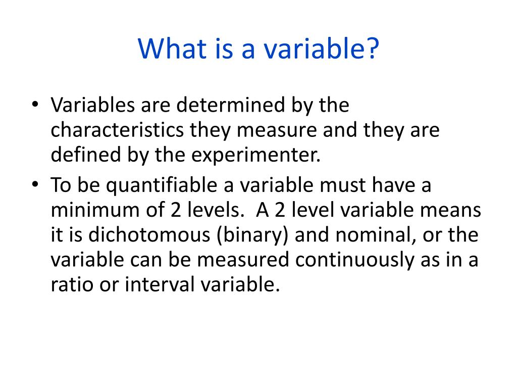 what is variable presentation
