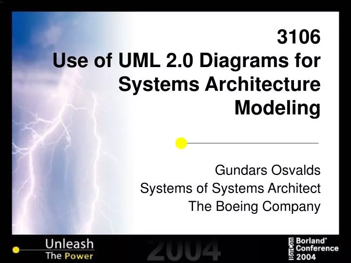 PPT - 3106 Use of UML 2.0 Diagrams for Systems ...