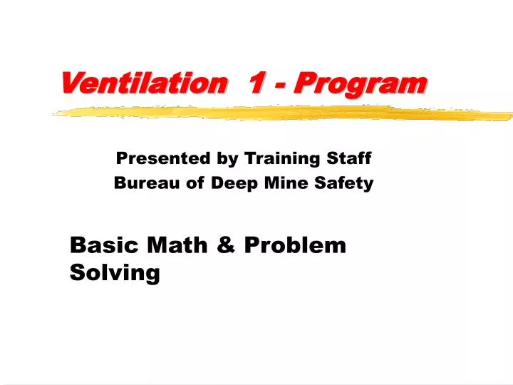 ventilation 1 program n.