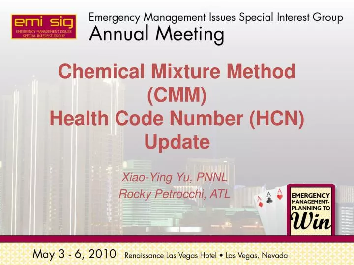 PPT - Chemical Mixture Method (CMM) Health Code Number (HCN) Update ...