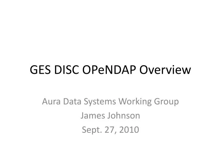 ges disc opendap overview n.