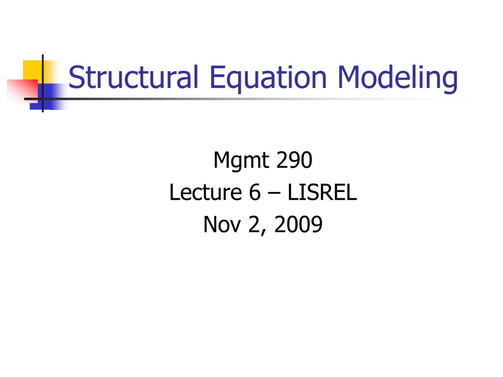 Structural Equation Modeling - ppt download