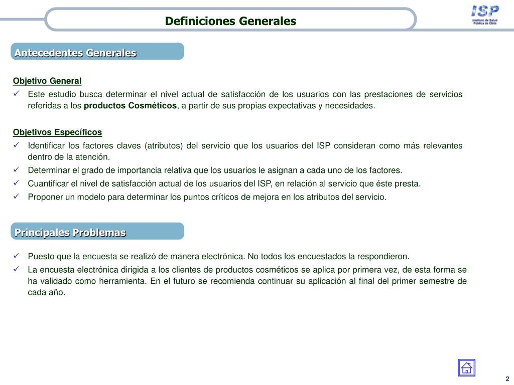 PPT - ENCUESTA DE SATISFACCION USUARIOS ISP 2009 PRODUCTO COSMETICOS  PowerPoint Presentation - ID:928615