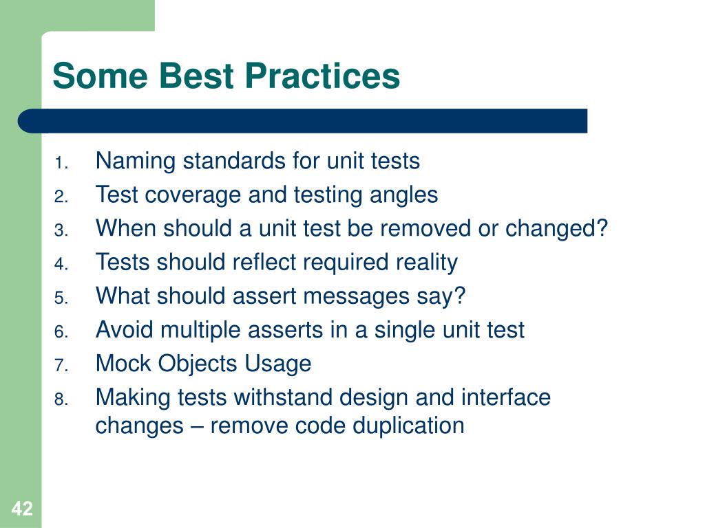 Unit Testing and Coding: Best Practices for Unit Tests