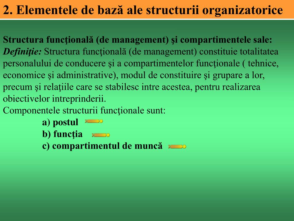 PPT - ORGANIZAREA STRUCTURALĂ PowerPoint Presentation, free download -  ID:929917