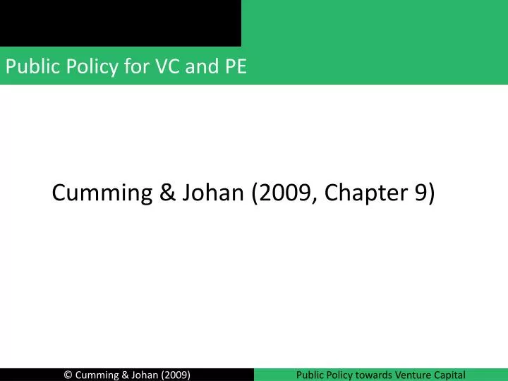 public policy for vc and pe n.