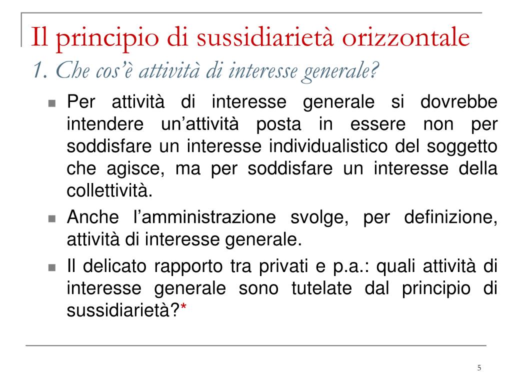 Principio Di Sussidiarietà Verticale E Orizzontale PPT - Il principio di sussidiarietà orizzontale PowerPoint Presentation