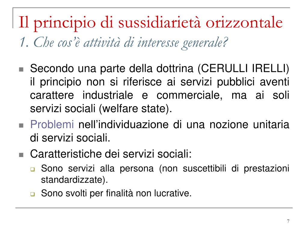 Principio Di Sussidiarietà Verticale E Orizzontale PPT - Il principio di sussidiarietà orizzontale PowerPoint Presentation