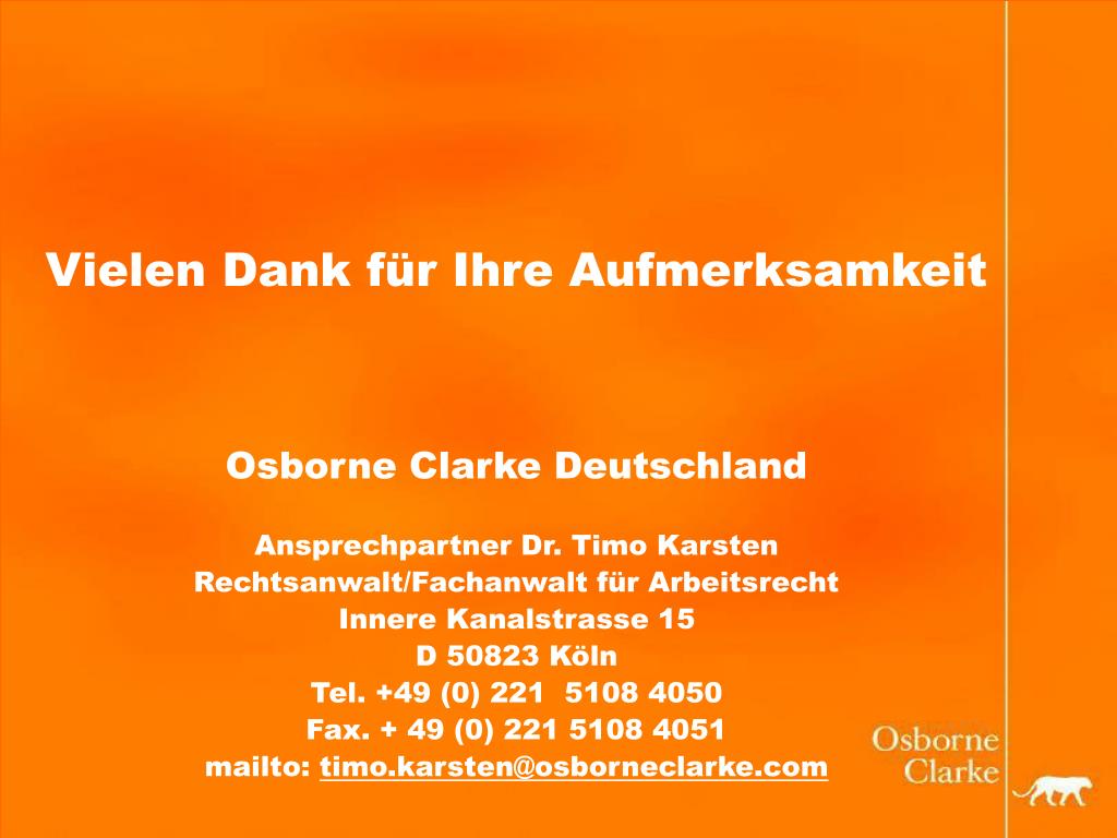 Dr Timo Karsten - Osborne Clarke
