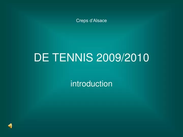 de tennis 2009 2010 n.