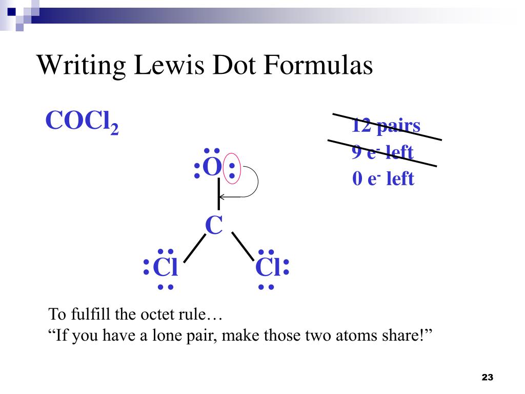 lewis dot structure for cocl2