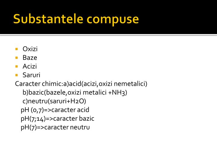 PPT - Stii tot despre substantele compuse ? PowerPoint Presentation, free  download - ID:932250