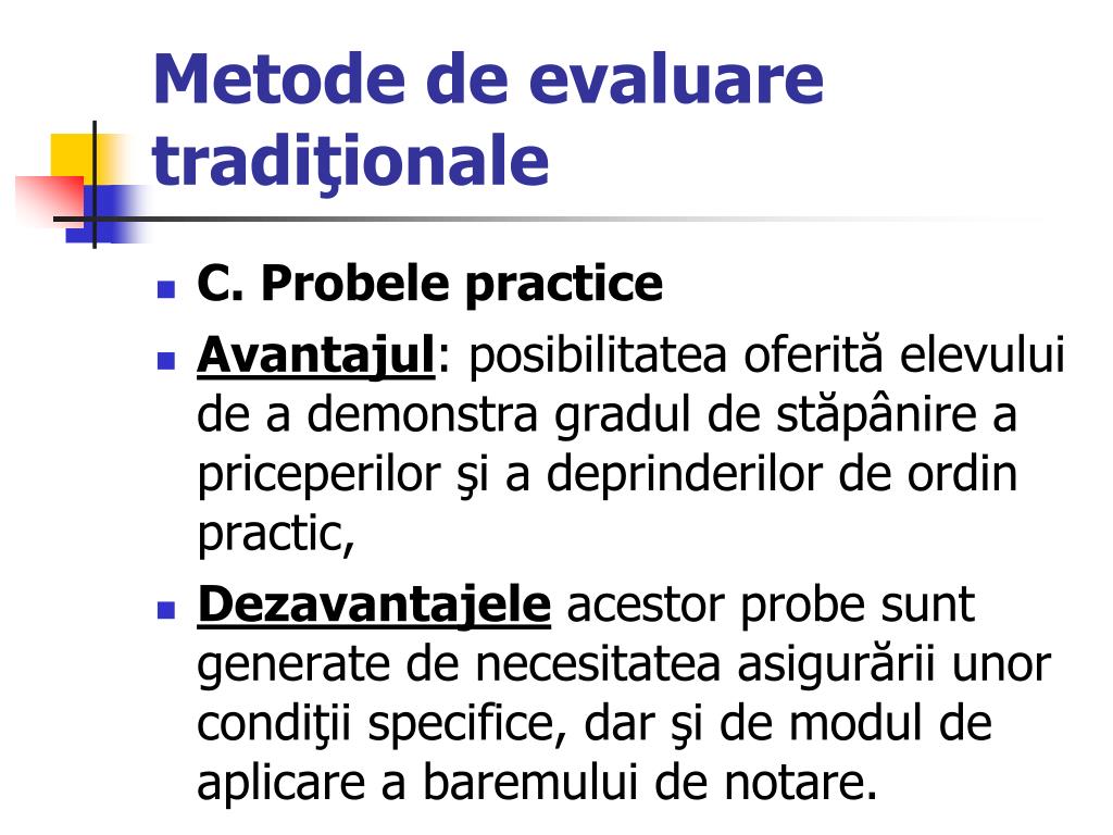 PPT - METODE ALTERNATIVE DE EVALUARE PowerPoint Presentation, free download  - ID:936163