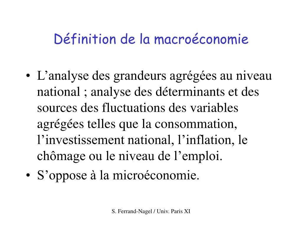 PPT - Macroéconomie PowerPoint Presentation, Free Download - ID:936806