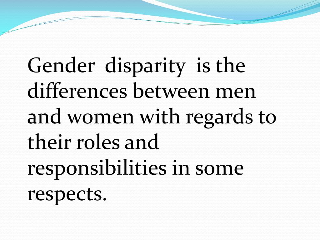 thesis on gender disparity
