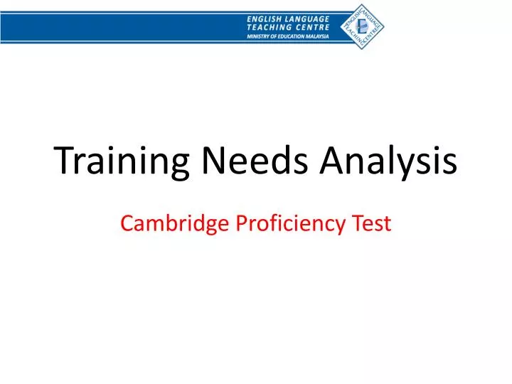 training needs analysis n.