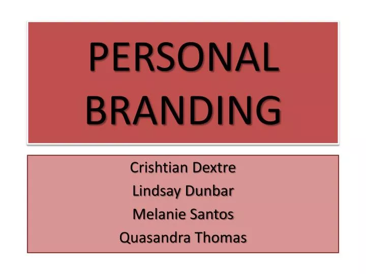 personal branding n.
