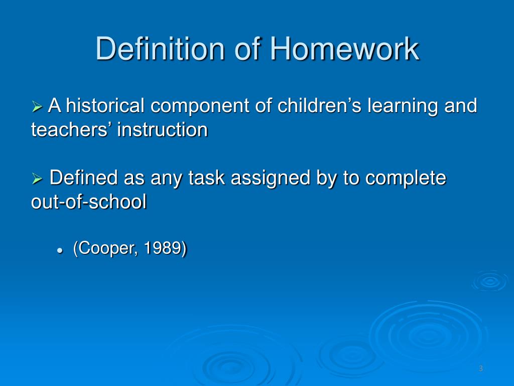 homework definition easy